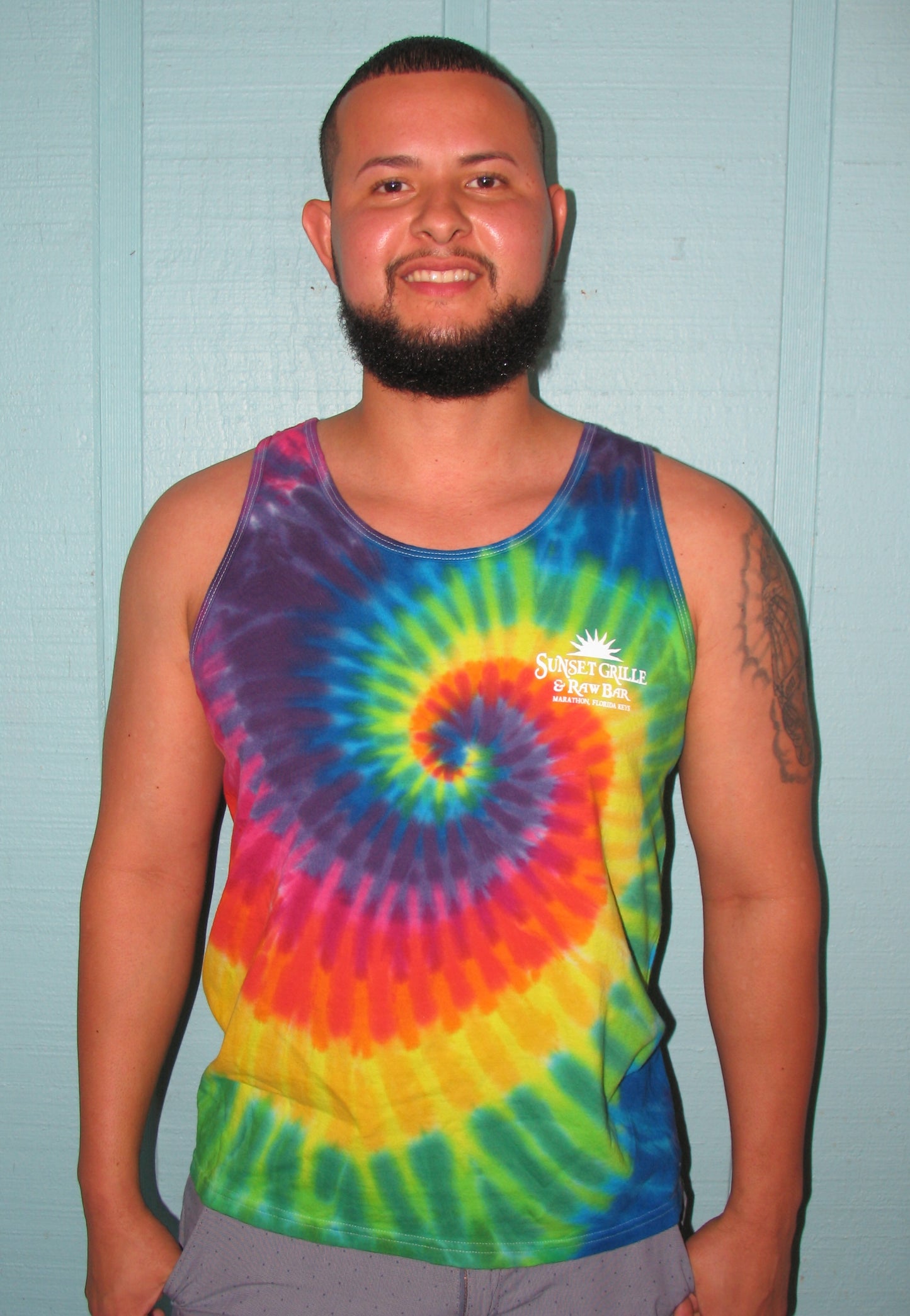 Fishbone Tye-Dye Tank Top