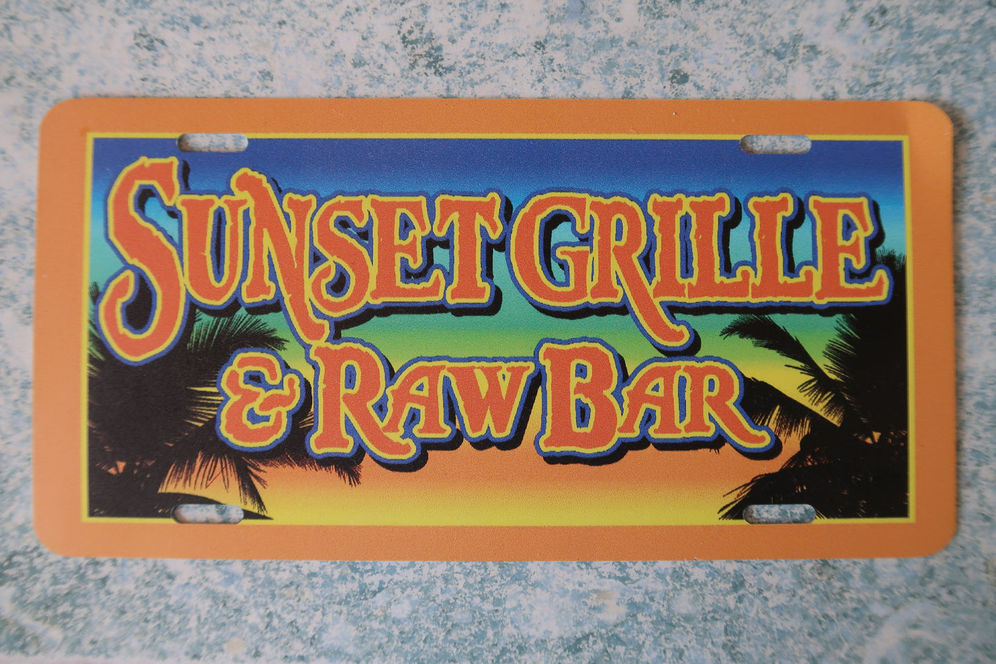Sunset License Plate